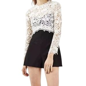 Sexy backless lace romper by Topshop size 6